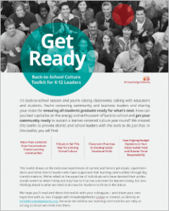 Download KnowledgeWorks' Back-to-School Toolkit to uncover insights from other district and school leaders.