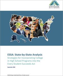 The Every Student Succeeds Act (ESSA) presents a unique opportunity for states and districts to help more students enter and complete college by implementing school designs that ease the transition between high school and higher education.