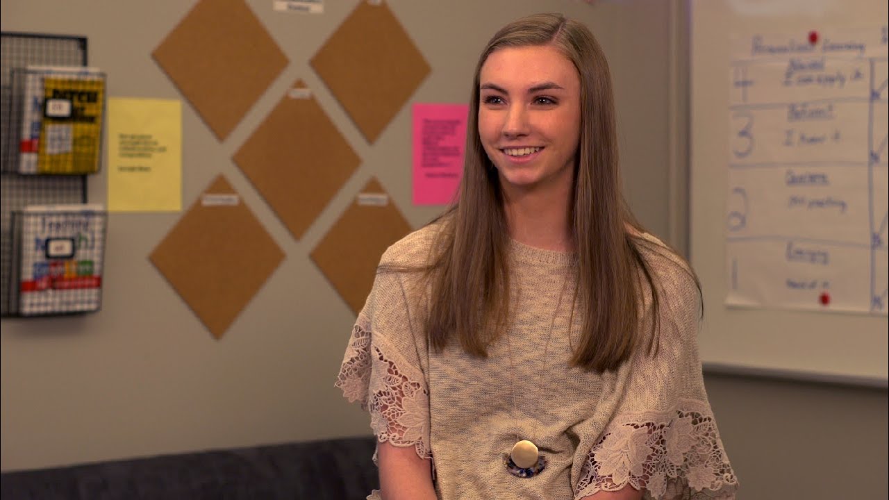 High school student Abby Bowser benefits from her district’s commitment to personalized, competency-based learning and its power to cultivate student agency.