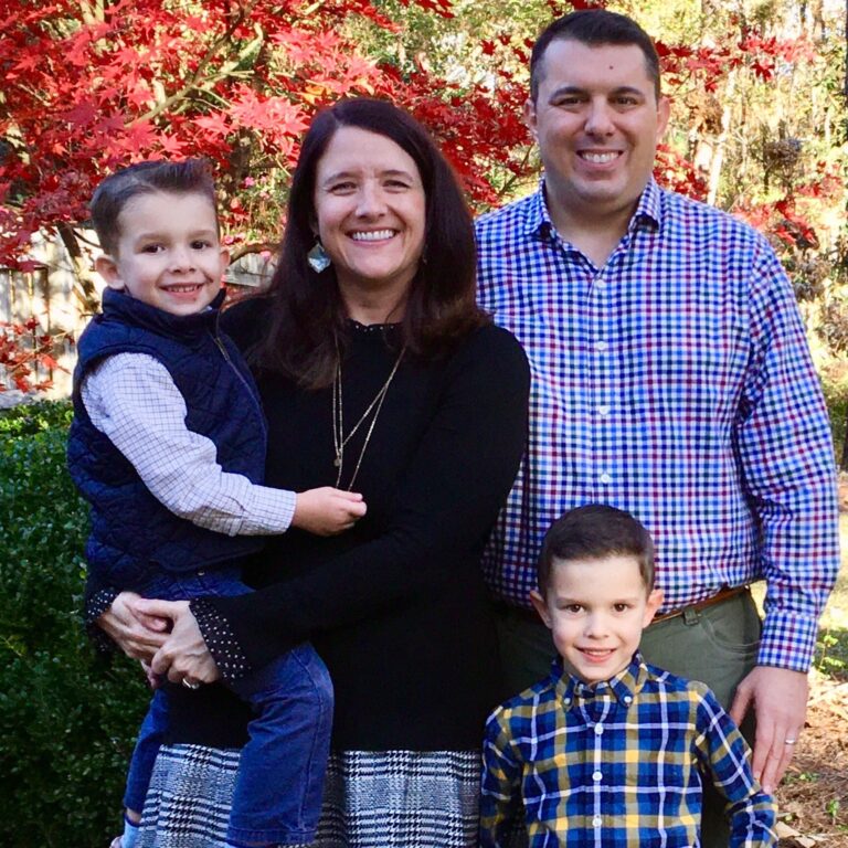 Lauren McCauley and her husband and two sons