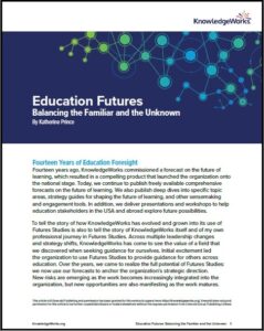 Education Futures: Balancing the Familiar and the Unknown - Fourteen Years of Education Foresight first page