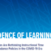 Header for brief, reading "Evidence of Learning: How States are Rethinking Instructional Time and Attendance Policies in the COVID-19 Era"