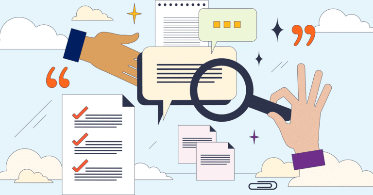 illustration of symbols for examination of qualitative and quantitative data